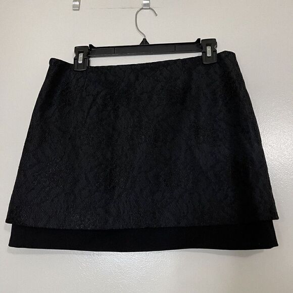 NEW! Diane Von Furstenberg DVF elley mini bonded lace black skirt size 6 - Picture 4 of 5
